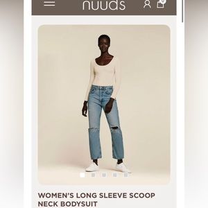 Nuuds Long Sleeve Scoop Neck Bodysuit